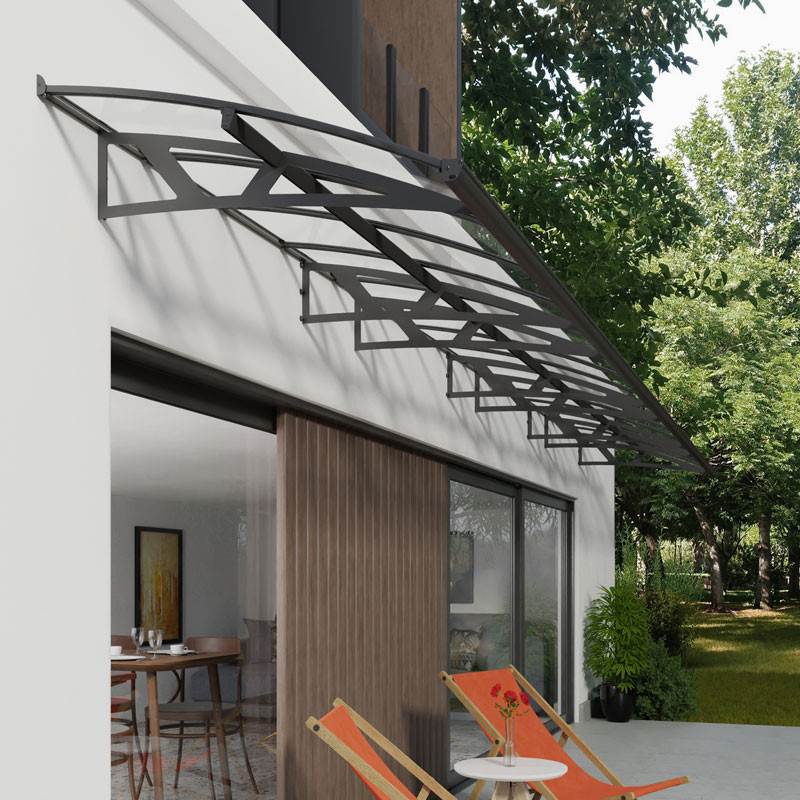 Canopia - Tenda da sole per porta - Amsterdam 8920 - 892x139 cm - Grigio chiaro