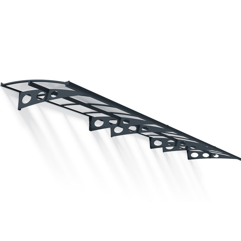 Canopia - Auvent de porte - Herald 6690 - 670,5x139 cm - Gris brouillard