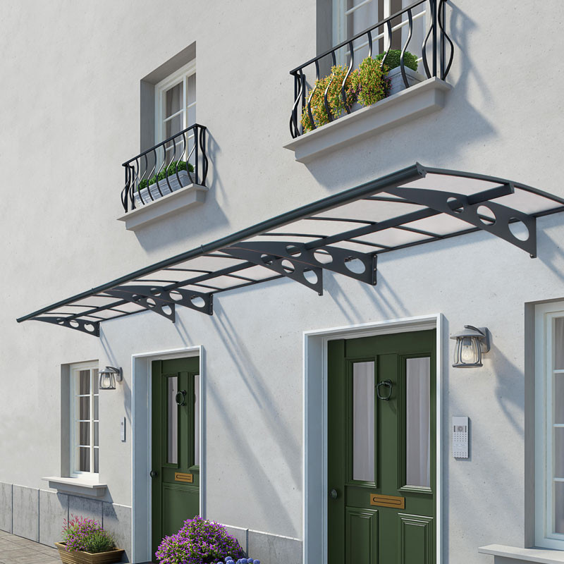 Canopia - Tenda da sole per porta - Herald 6690 - 670,5x139 cm - Grigio nebbia
