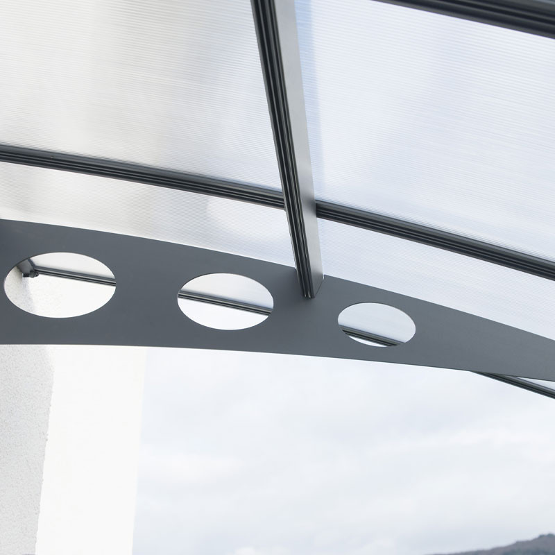 Canopia - Tenda da sole per porta - Herald 6690 - 670,5x139 cm - Grigio nebbia