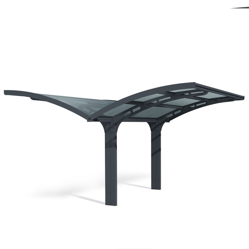 Canopia - Carport double - Arizona Ailes de vagues et arche - Gris