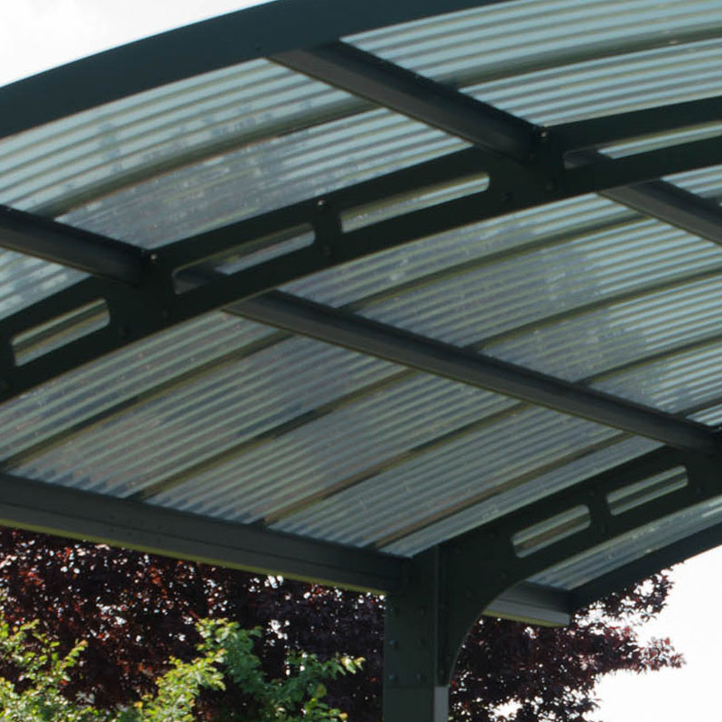 Canopia - Dubbele carport - Arizona Wave vleugels en boog - Grijs