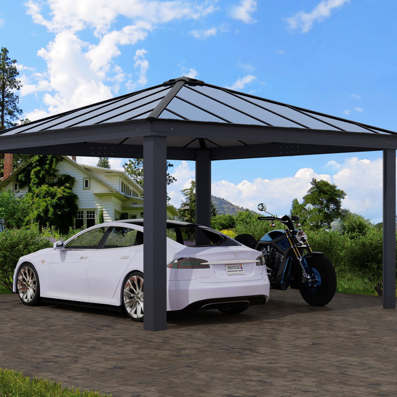 Canopia - Double Carport - Colorado - 358x358x207.5 cm (14x14) - Grey