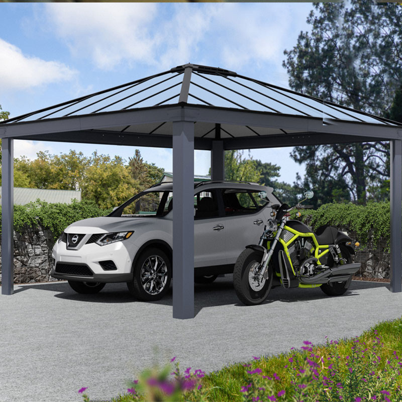 Canopia - Carport doppio - Colorado - 420x358x207,5cm (14x16) - Grigio