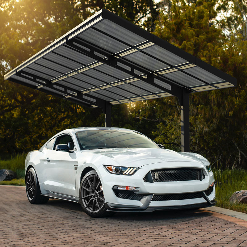 Canopia - Vlakke carport - Sydney Wave 6000 - Zonnegrijs