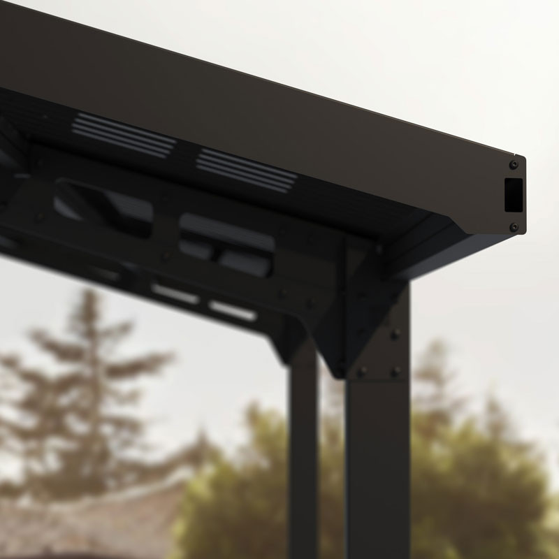 Canopia - Vlakke carport - Sydney Wave 6000 - Zonnegrijs