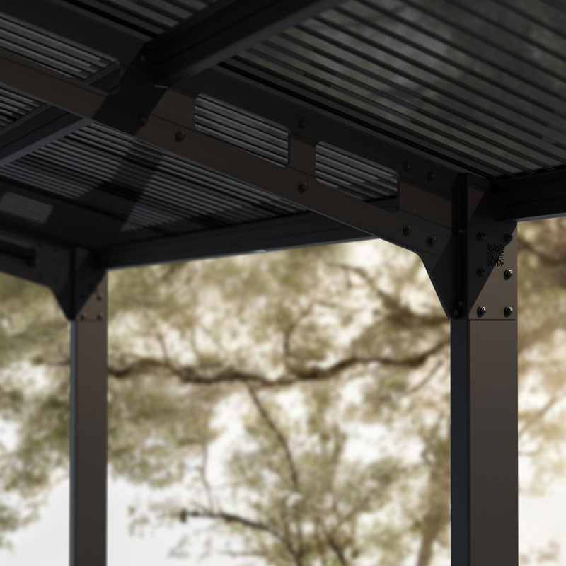 Canopia - Vlakke carport - Sydney Wave 6000 - Zonnegrijs