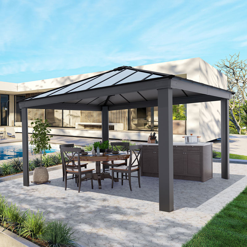 Canopia - Pergola Gazebo Dallas - 358x358x207,5 cm (14x14) - Grigio
