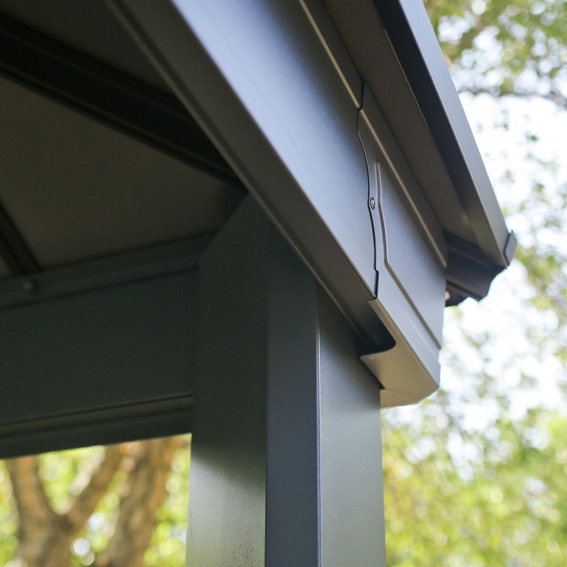 Canopia - Pergola Gazebo Dallas - 358x358x207,5 cm (14x14) - Grigio