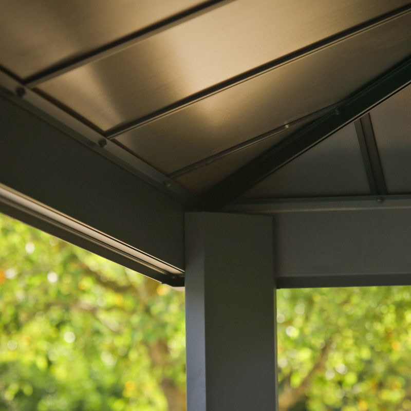 Canopia - Pergola Gazebo Dallas - 420x358x207,5 cm (14x16) - Cinzento