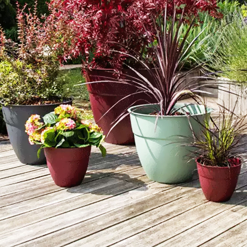 013580R.BO POT OSAKA 25CM 25.6X21.2 CM 6.5L ROUGE BOURGOGNE
