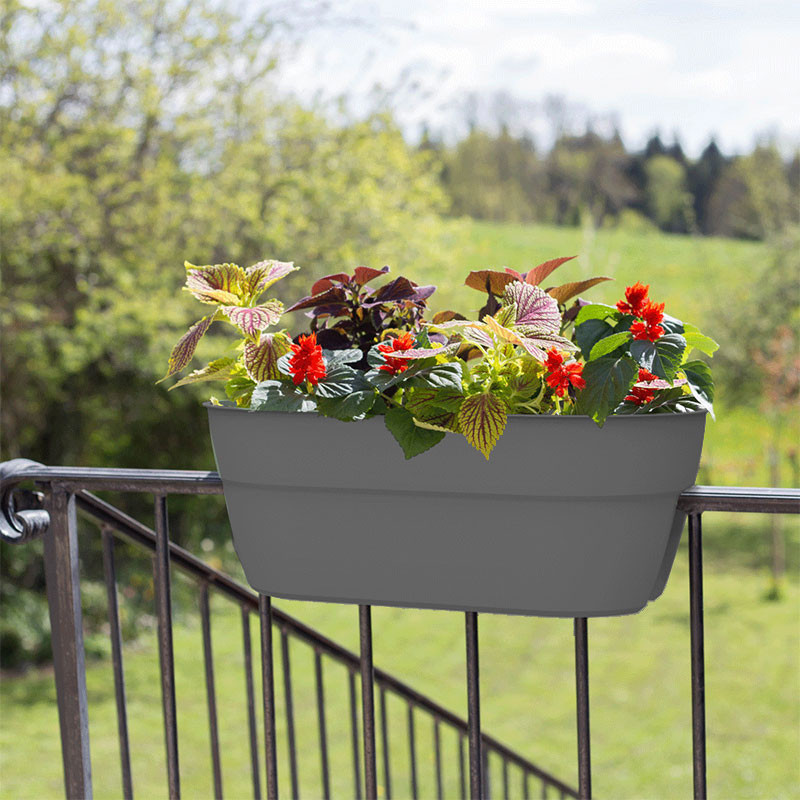 013586G.ANT JARDINIÈRE CAVALIÈRE OSAKA 56X30.1X20.6CM 19.5L GRIS A