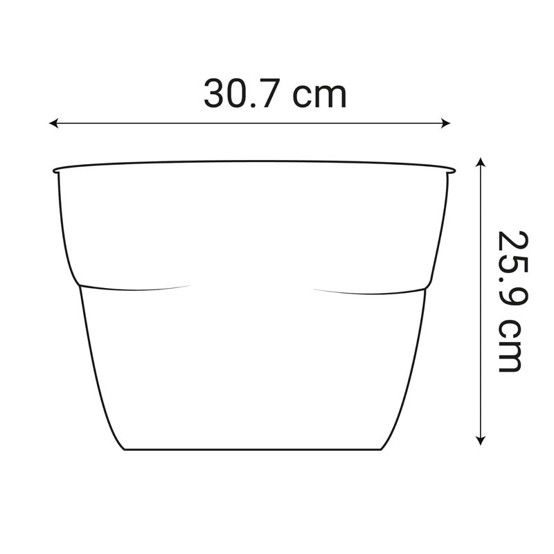 013588R.BO JARDINIÈRE BASSE OSAKA 38L ROUGE BOURGOGNE
