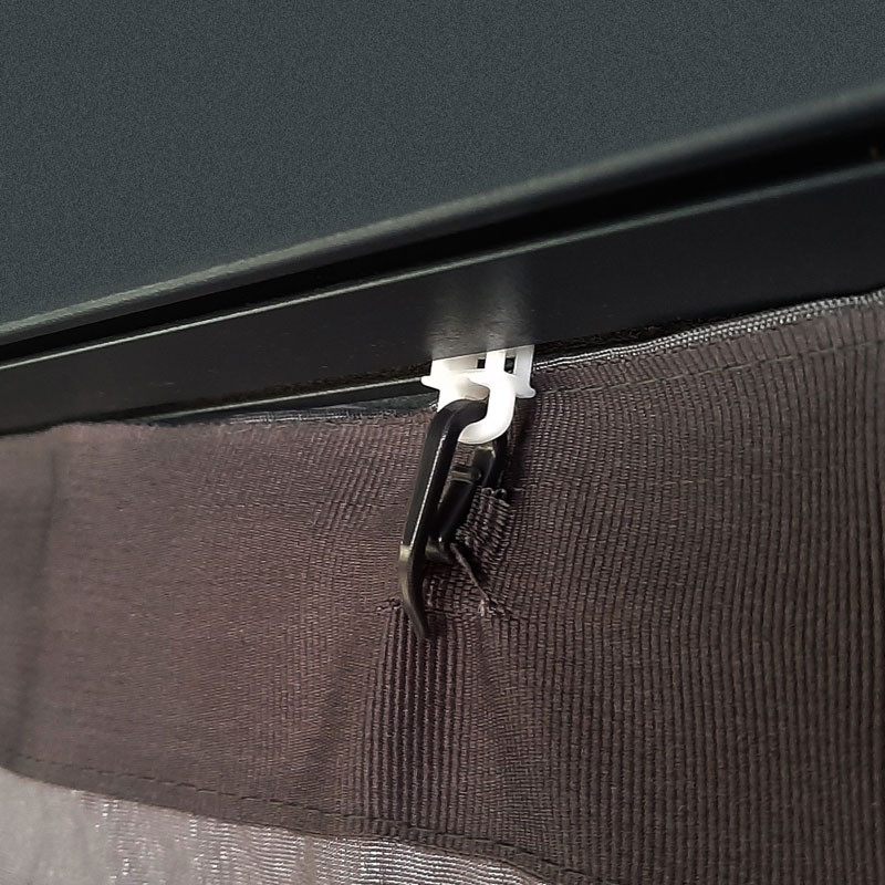 Canopia - Ondoorzichtige gordijnen voor Dallas pergola - 4 gordijnen - 533x212cm (14x20) - Grijs