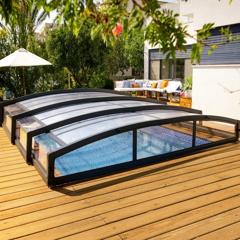 Canopia - Schwimmbadüberdachung - Mallorca - 670 x 457 cm - Grau