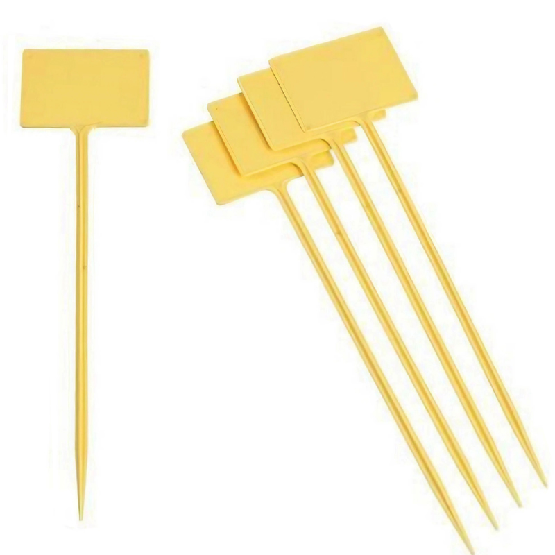 Nature - 5 etiquetas amarelas para coser - 5,5x8,5cm - altura 34cm
