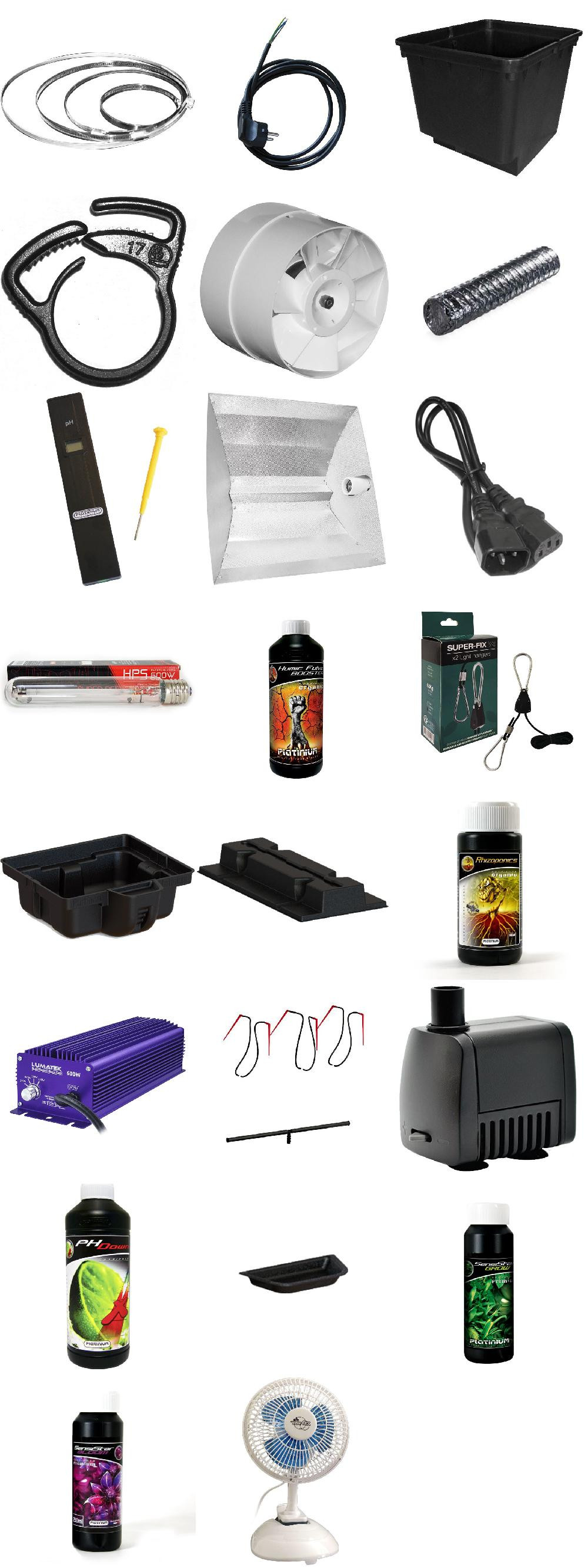 HYDRO MASTER 1 600W hydroponic indoor growing pack