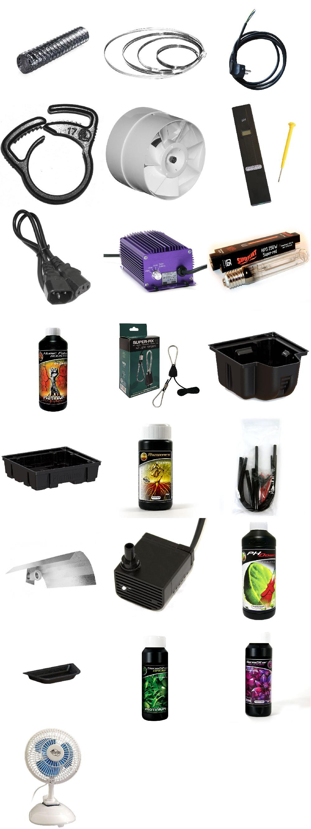 HYDRO MASTER 1 250W hydroponic indoor growing pack