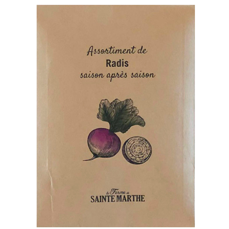 La ferme Sainte Marthe - 500 graines AB - Radis saison après saison assortis