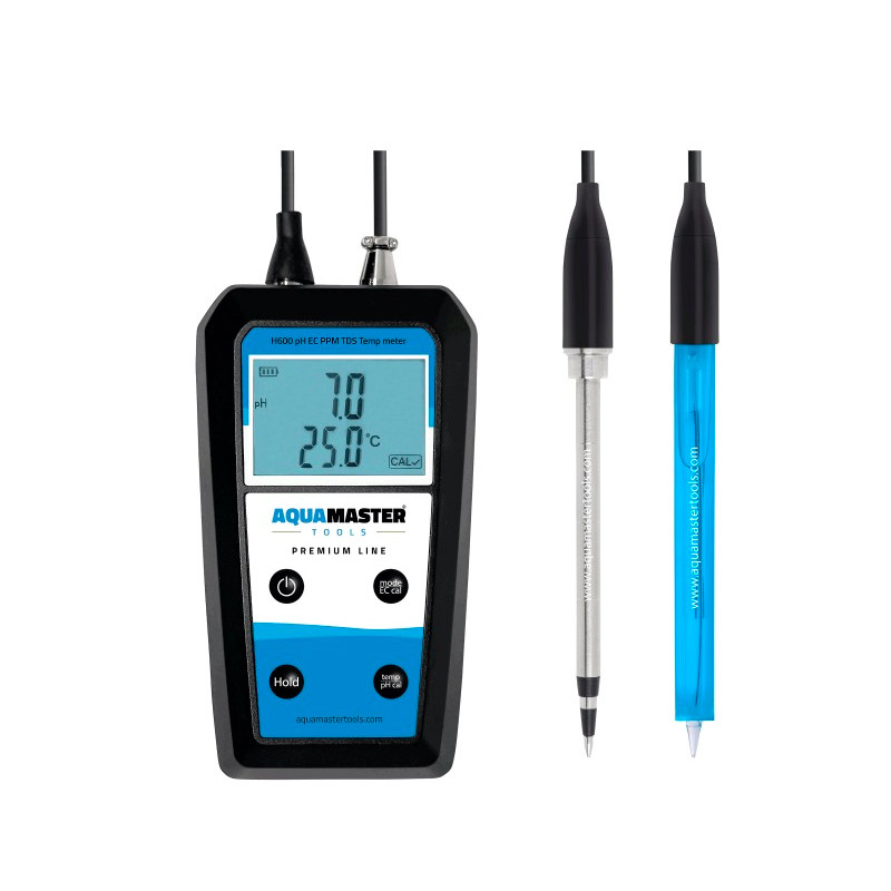 AquaMaster Tools - Testeur substrat portatif H600 Pro - pH, EC, PPM, TD