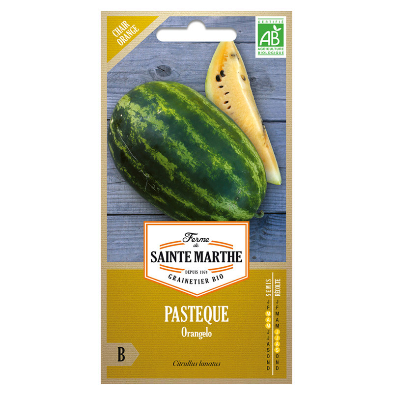 La ferme Sainte Marthe - 15 graines AB - Pastèque Orangelo