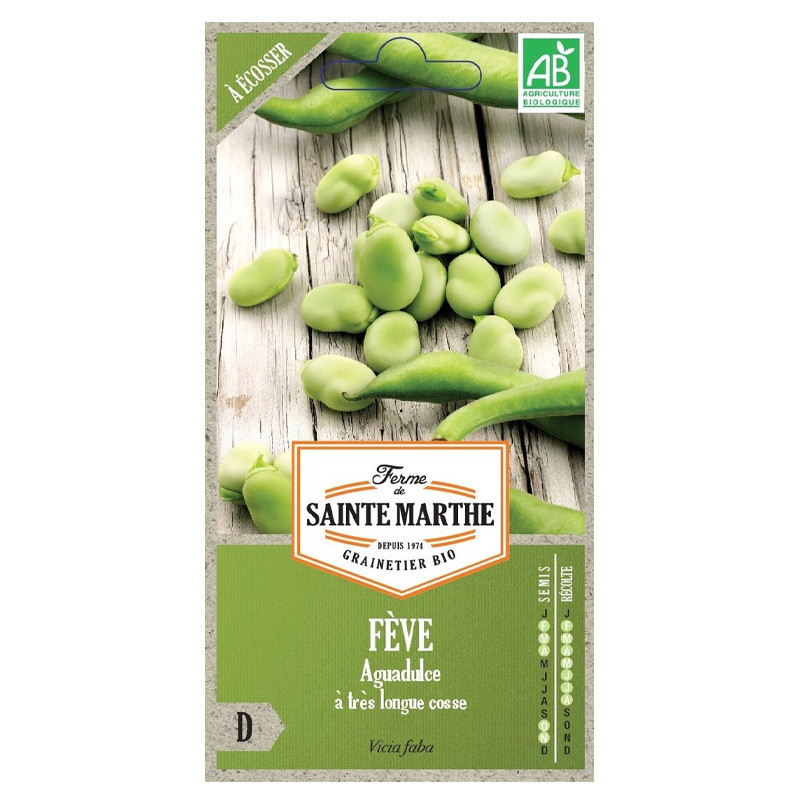 La ferme Sainte Marthe - 80 graines AB - Fève Aguadulce à très longue cosse