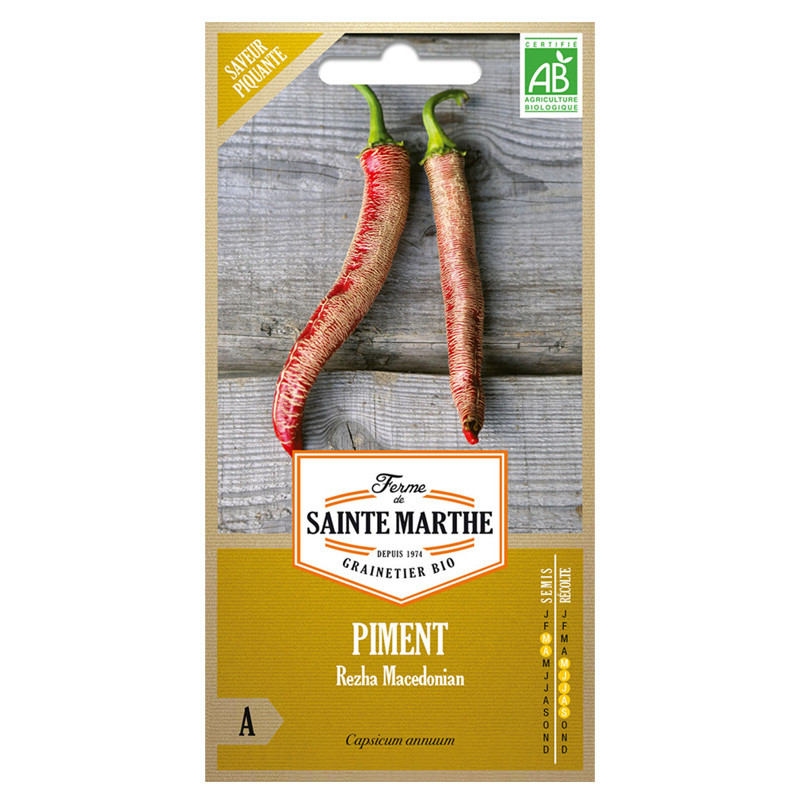 La ferme Sainte Marthe - 30 graines AB - Piment Rezha Macedonian