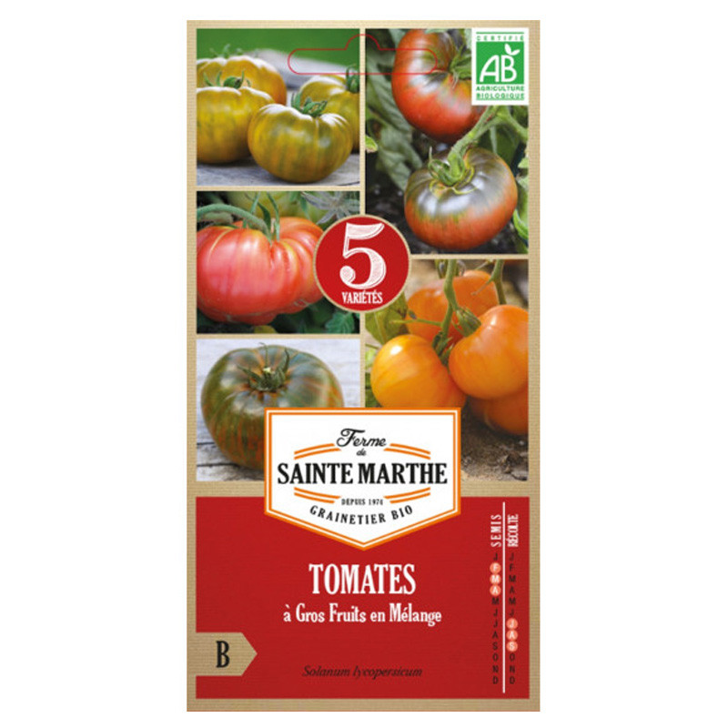 La ferme Sainte Marthe - 50 graines AB - Tomate à gros fruit en mélange
