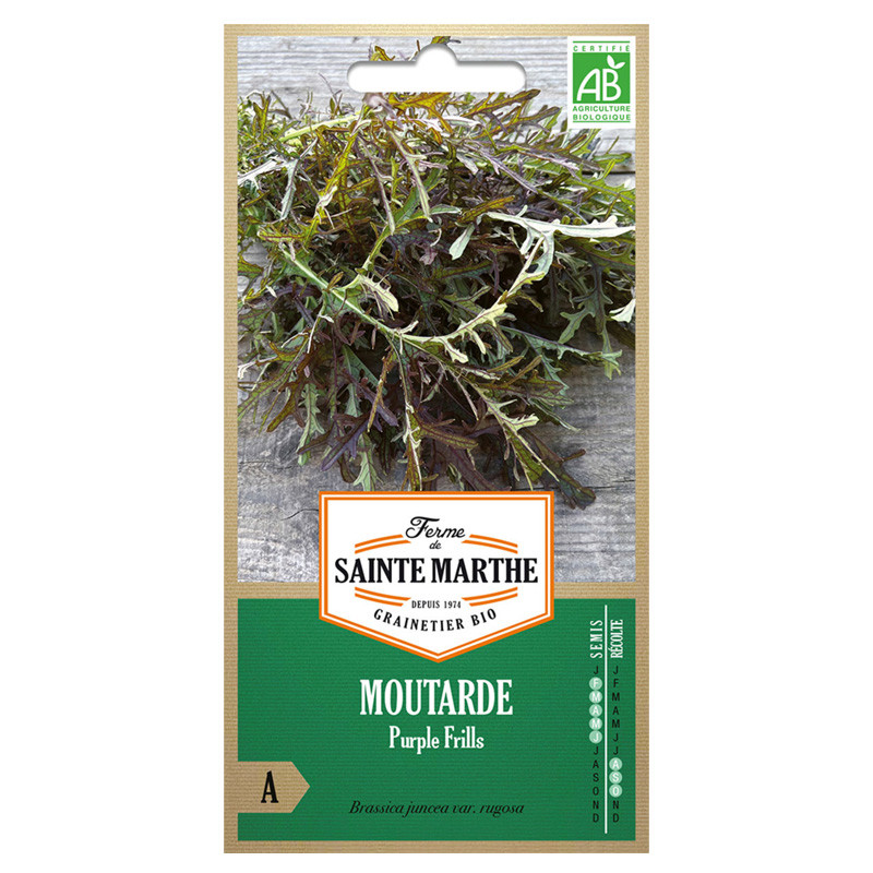 La ferme Sainte Marthe - 300 graines AB - Moutarde purple frills