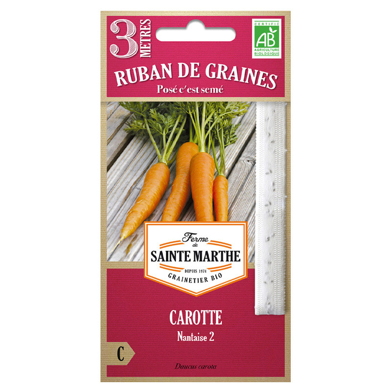 La ferme Sainte Marthe - 200 graines AB - Ruban de carotte nantaise 2