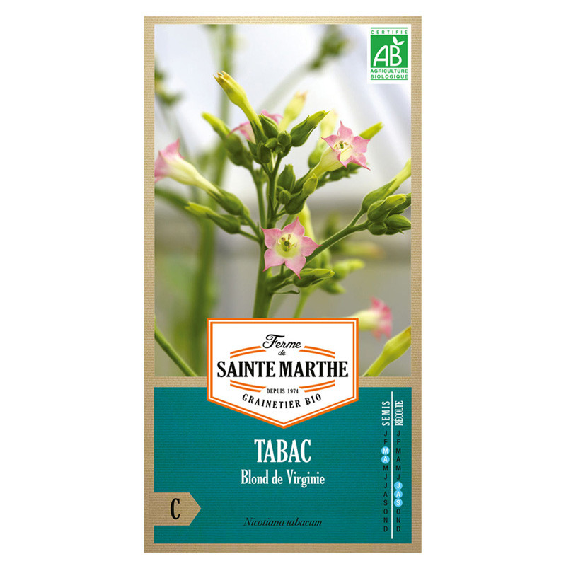 La ferme Sainte Marthe - 1000 graines AB - Tabac blond de virginie