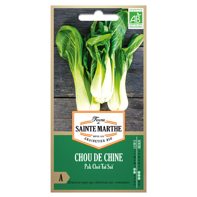 La ferme Sainte Marthe - 300 graines AB - Chou de Chine Pak Choï Taï Saï
