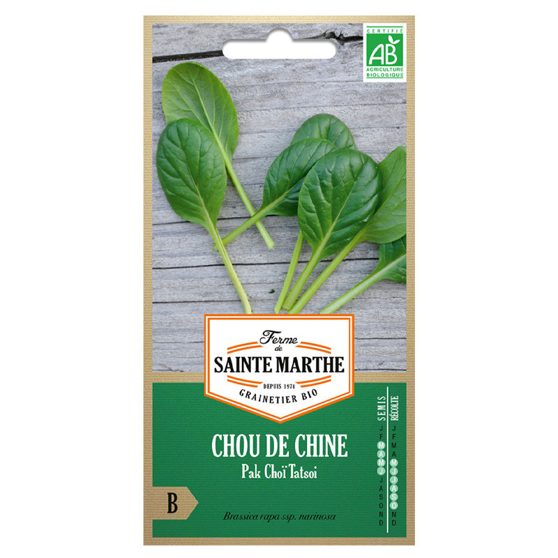 La ferme Sainte Marthe - 300 semillas AB - Col china Pak Choi Tatsoi