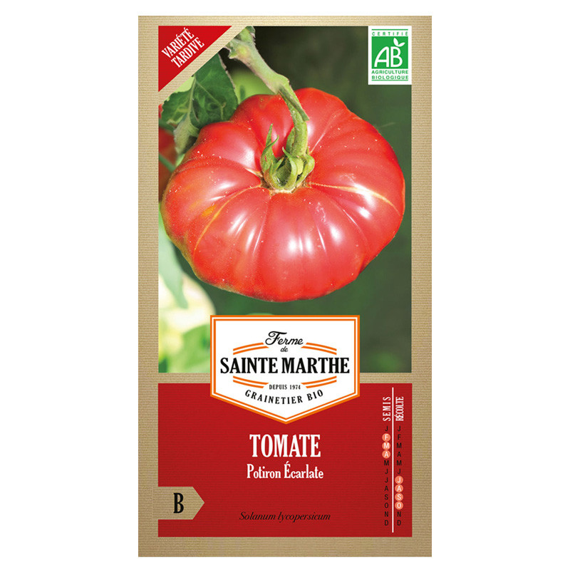 La ferme Sainte Marthe - 50 Samen AB - Tomate Kürbis Scharlachrot