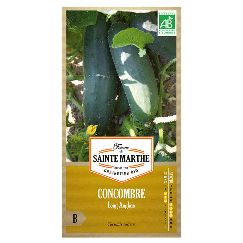 La ferme Sainte Marthe - 20 graines AB - Concombre long Anglais
