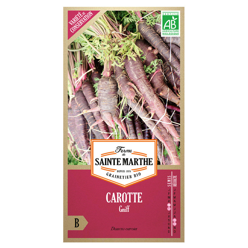 La ferme Sainte Marthe - 1500 graines AB - Carotte gniff