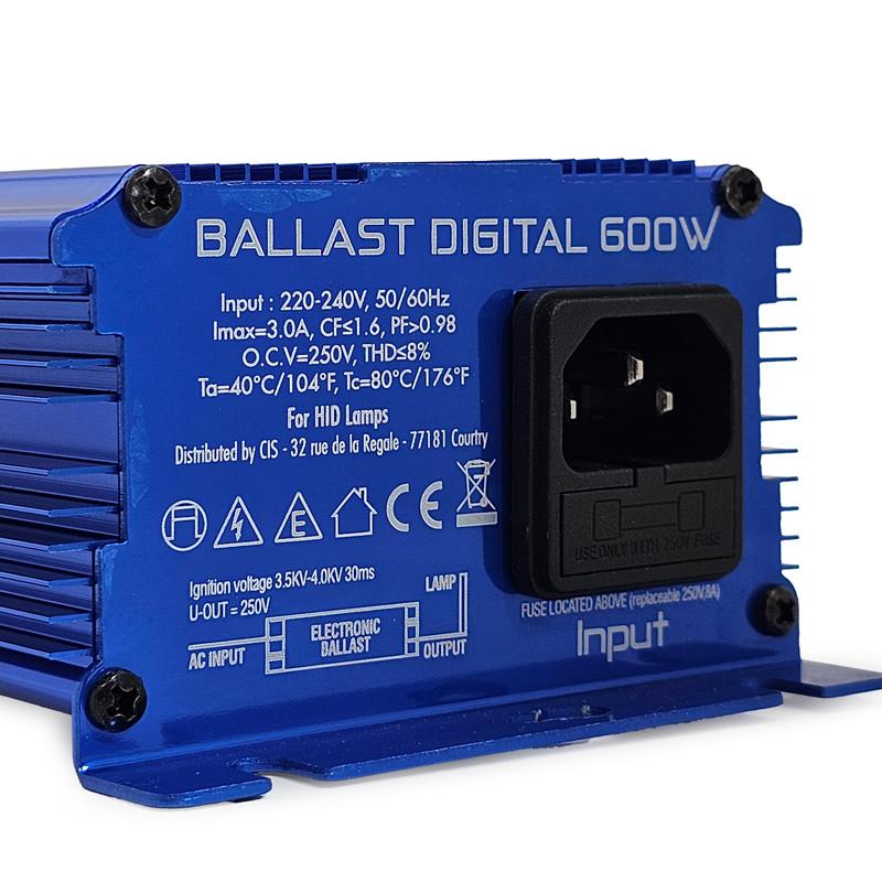 Superplant - Balastro digital HPS-MH com regulador de intensidade - 250W/600W