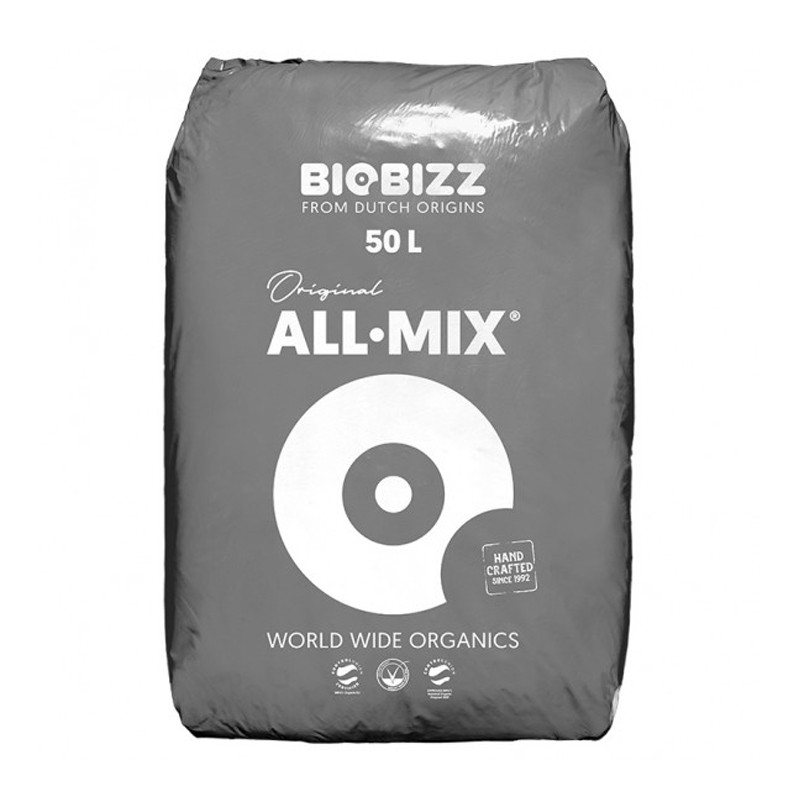 Pallet met 65 All Mix potgronden in 50L zakken Biobizz bloeiende planten