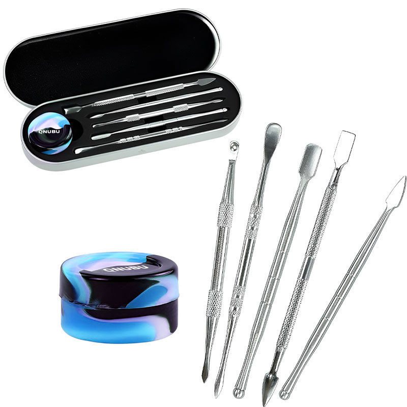 Qnubu - 5 outils Dabber en coffret + boite silicone