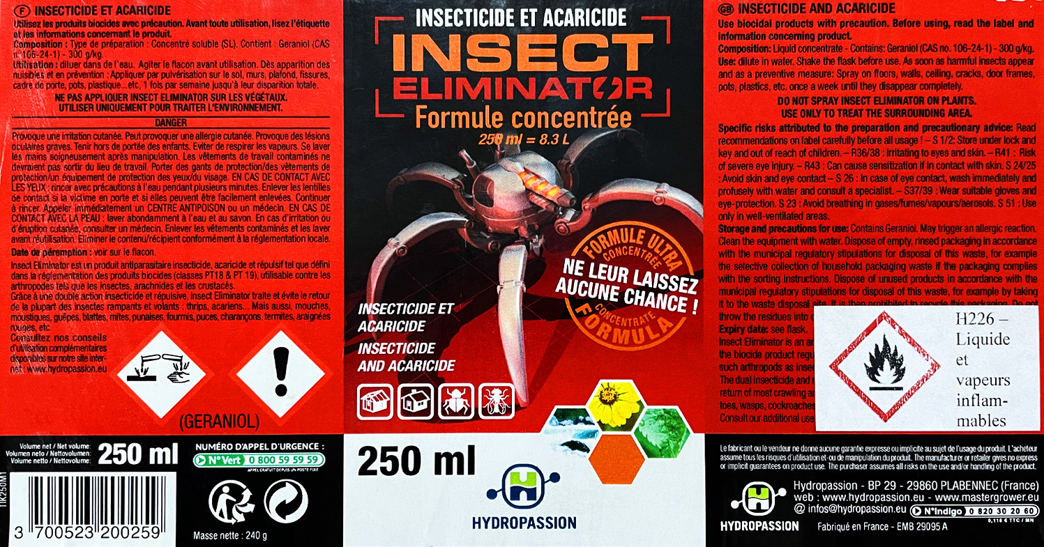 Hydropassion - Insect Eliminator - 250ml - Concentré à diluer