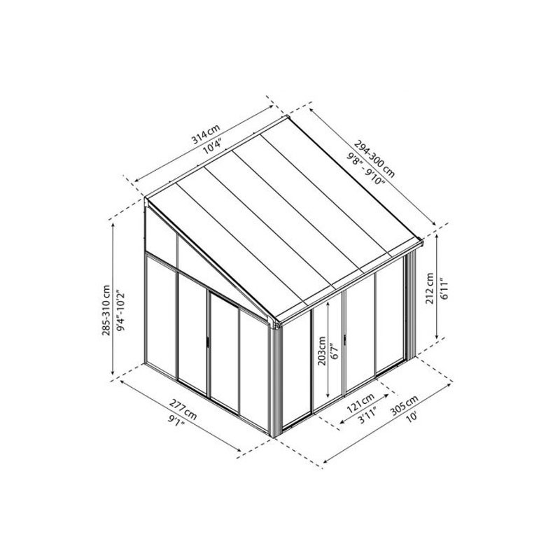 Canopia - Varanda Sanremo - 300x305 cm - Branco