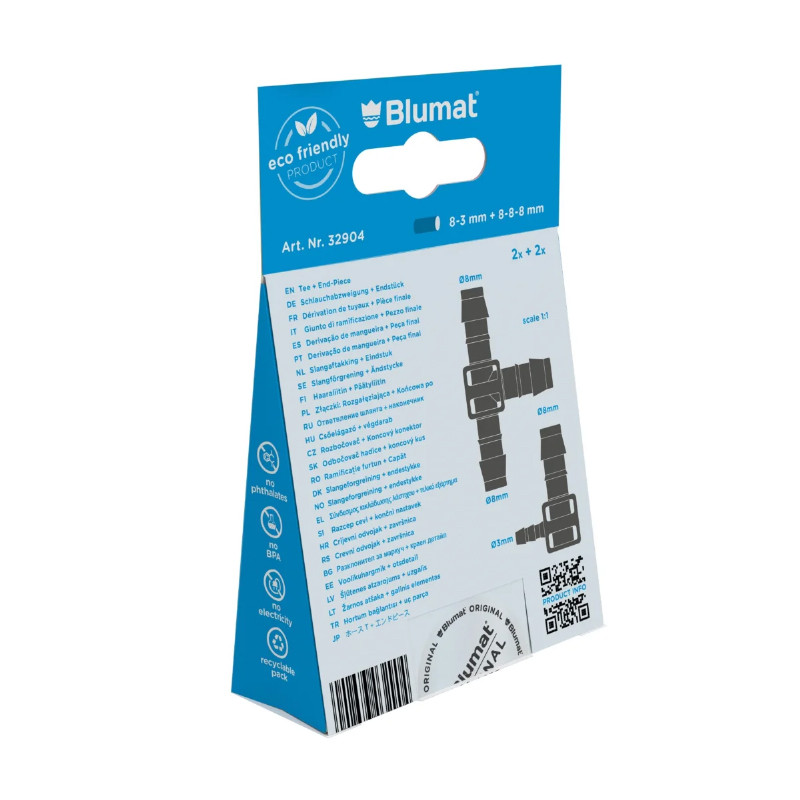 Blumat - Set van 2 irrigatietuiten + pluggen - 8mm