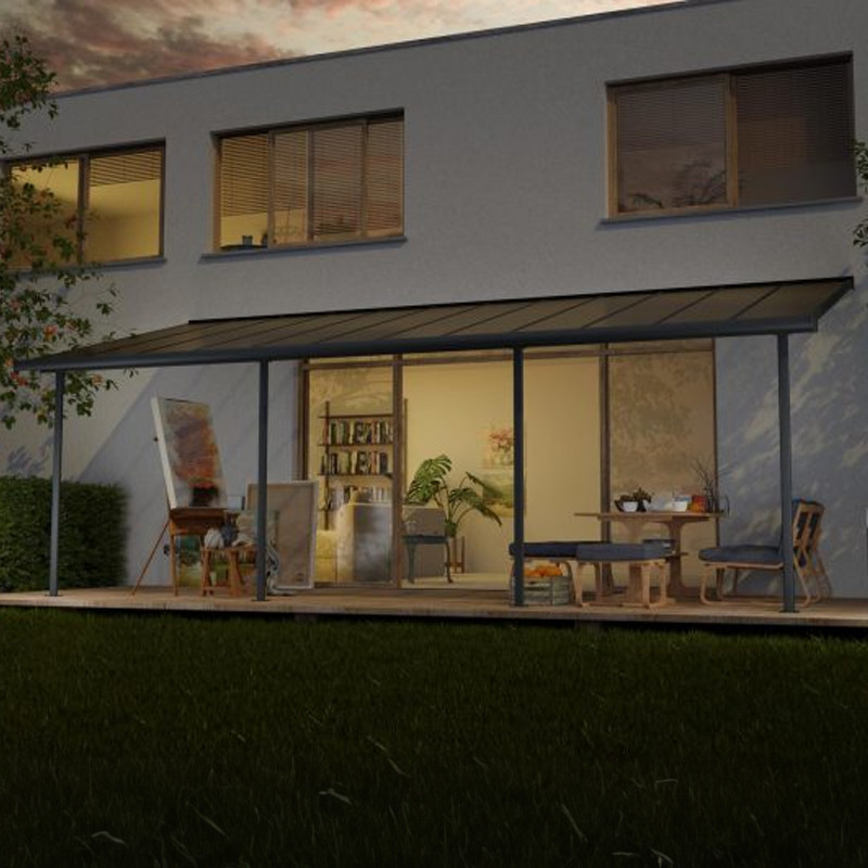 Canopia - Pergola Sierra - 3X7.3M - Gris clair