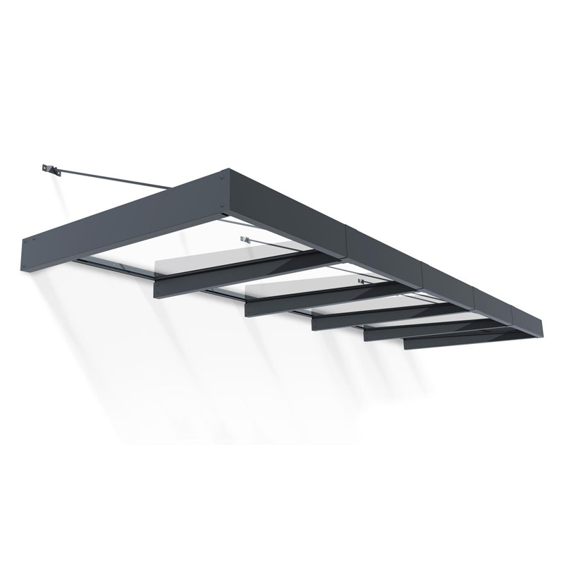 Canopia - Marquise de porte - 471x140cm - Sophia XL 5000 - Gris clair