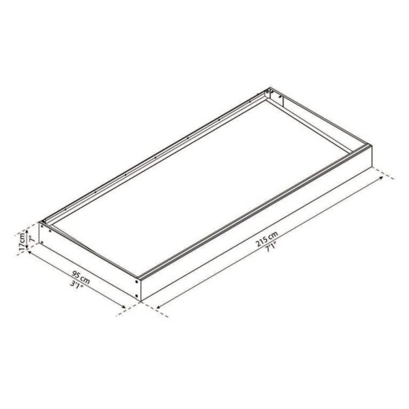 Canopia - Marquise de porte - 215x95cm - Sophia 2150 - Gris - Blanc opaque