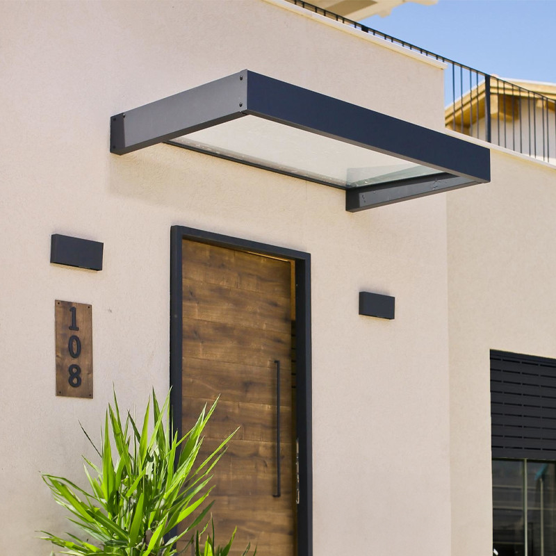Canopia - Dosel puerta - 160x95cm - Sophia 1600 - Gris - Blanco opaco