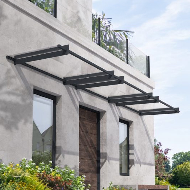 Canopia - Marquise de porte - 452x94cm - Nancy 4500 - Gris clair