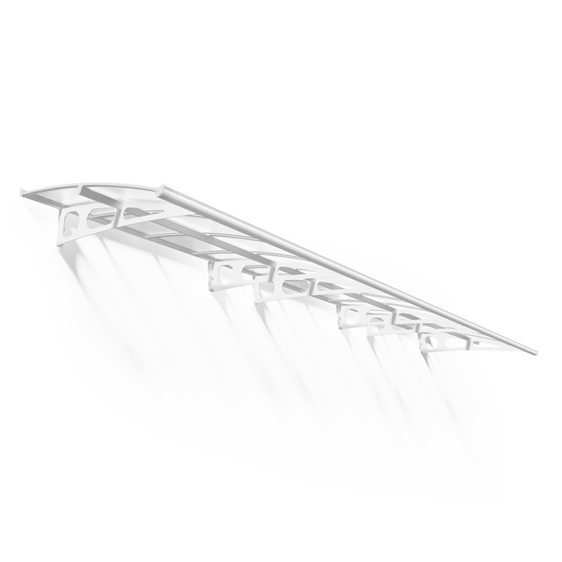 Canopia - Marquise de porte - 670x139cm - Bordeaux 6690 - Blanc