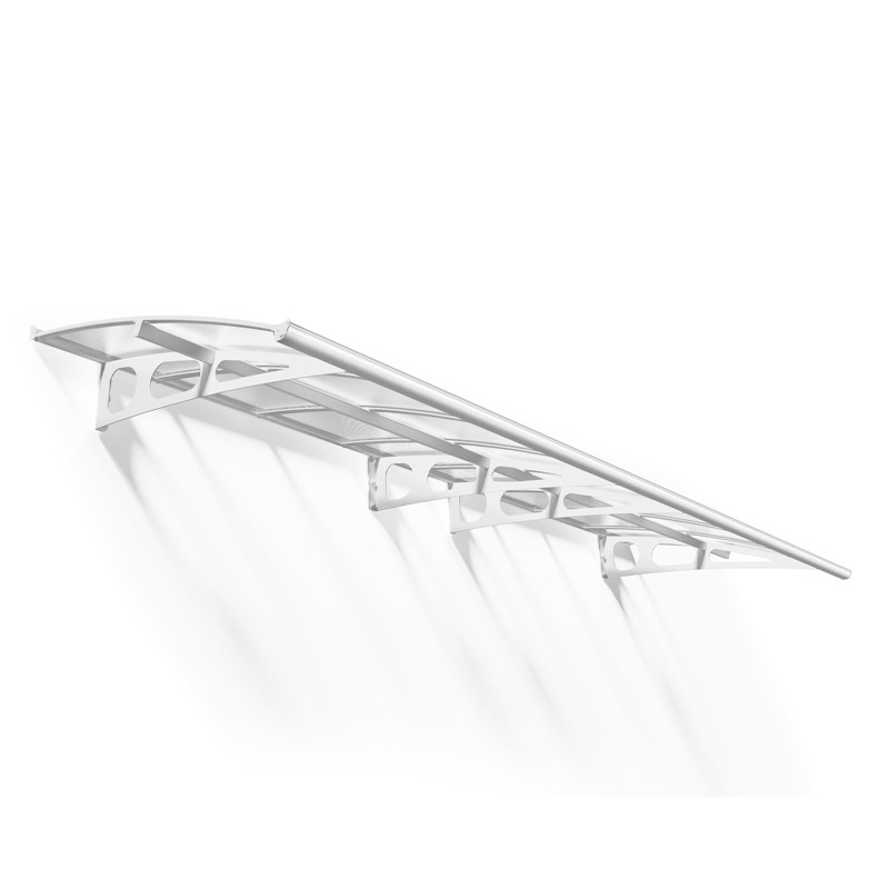 Canopia - Marquise de porte - 447x139cm - Bordeaux 4460 - Blanc