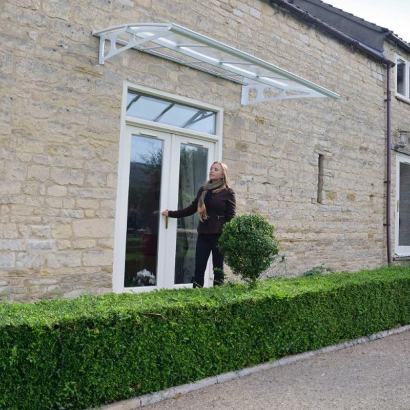 Canopia - Marquise de porte - 223,5x139cm - Bordeaux 2230 - Blanc